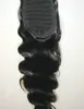 140g Piękno Naturalne Faliste Włosy Puff Remy Human Hair Ponytail Rozszerzenia Brazylijski Virgin Hair Ponytail Extension z czarnym sznurkiem