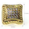 Fede nuziale da uomo in oro 18 carati Filled creato con diamante di fidanzamento R105 misura 9-12