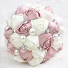 Nueva peonía rosa Flor nupcial artificial Ramo de la boda Flores Broche nupcial Ramos buque de noiva Ramo de flores de dama de honor CPA816