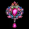UPDATE Rhinestone Brooches crystal Flower Water Drop Brooch pins women banquet party Wedding jewelry Christmas gift 170263