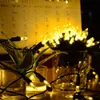 Solar 100LED, Blasenlampenkette, wasserdicht für den Außenbereich, Weihnachtstag, dekorative Gartenlichter, blinkende Lichter, freies Schiff