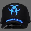 Resident Evil Umbrella Logo Trucker Gorras de béisbol Biohazard Umbrella Corporation Ajustable Snapback Luminous Hat Cosplay