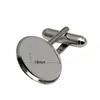 Beadsnice Solid 925 Sterling Silver Cufflinks Wholesale工場価格フランス語Cufflinkバック18mmカフリンクブランクID25014