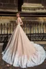 Abiti abiti da sposa con champagne in pizzo vintage con appliques a colori in pizzo di tulle di tulle online abiti da sposa Vestido de noiva