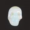 혼합 돌 흑요석 장미 석영 마노 비드 새겨진 드릴 구멍 인간의 두개골 머리 크리스탈 레이키 힐링 동상 인형 입상 랜덤