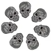 10 PCS Punk Skull Patches Craches Para Roupas Ferro Bordado Patch Applique Ferro em Patches Costura Acessórios para Roupas DIY DZ-354