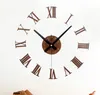 Clocks Classic Black 3 D DIY Roman siffror Wall Clock Creative Combination of the Wall Clock Diy Clock