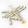 Pennarello per disegno con ago di qualità superiore, artista solubile, 12 colori, disegno, colori, pennarelli per schizzi Copic, per materiale scolastico