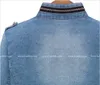 الجملة- جديد المرأة الدنيم سترة معطف jaqueta الأنثوية النساء ضئيلة سستة جيوب الأساسية جاكيتات قميص جينز معطف كبير الحجم xxxxl
