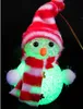 Moda Hot Color Mudando LED Boneco De Neve de Natal Decorar Mood Lamp Night Light Xmas Árvore Pendurada Ornamento
