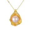 Fascino caldo Design a conchiglia Gioielli di perle Collana di perle Ciondolo Collana di gioielli in argento sterling 925 per le donne