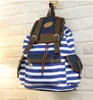 S5Q Women's Hasp Striped Bookbag Accessories Travel Rucksack Women Chirstmas School Bag Satchel Canvas Backpack AAACYV266t