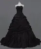 빈티지 고딕 빅토리아 블랙 웨딩 드레스 아가 코르셋 다시 픽업 태 피터 비 흰색 신부 가운 빈티지 웨딩 드레스
