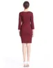 2017 Women Sheath Dress 3/4 Ärm V-Neck Ol Office Lady Arbetsklänningar 0917169