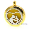 Mamma baby hjärta 30mm aromaterapi parfym Essential diffusor locket flytande locket som gåvor (gratis halsband) xx15