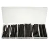 150Pcs 100mm 6 Size Black Polyolefin 2:1 Halogen-Free Heat Shrink Tubing Tube Sleeving Wire Cable Wrap Protestion Set w/ Box