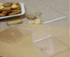 9.5 * 9.5 * 6.5cm Plástico Grau de Alimentos PS Bolo Clear DIY Cookies Box Biscoito Embalagem Caixa De Doces Recipiente ZA4552