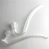 Glass Bong J Hook Adapter for Ash Catchers 14mm 18mm Female Glass Straw Curve Tube Pipes DIY Smoking Accessories