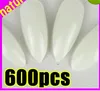 Mn New Salon DIY Natural Acrylic Nail Tips Full Cover False Stiletto Nails 500 st + 100 st Fake Nail