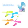 Hot Sell Micro USB Fan Draagbare Mini 2 Bladeren Super Mute Cooler Hand-Held Cooling voor Android Smart Phone met Retail Pakket Gratis DHL