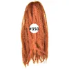 Partihandel Marley Braids Afro Kinky Curly Hair Extensions syntetiska afro vridning lockigt marley flätande hår virkning flätor hårväv bolot
