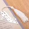 Creative Metal Hollow-out Tassel High-heel Shoes Bookmark For Wedding Baby Shower Party Birthday Favor Gift