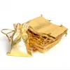 Vente en gros - 10x15cm 4x6 "100pcs Argent Organza Bijoux Cadeau Sac De Mariage Pochette pour Noël