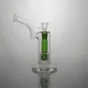 Pipe d'eau en verre en verre droit plié Bong 8,6 '' Green Inner avec bulle circulaire de bulle circulaire Bong