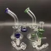 3 couleurs mini bangs en verre avec 4mm Quartz Banger gratuit et bols en verre 6 pouces femelle 14mm joint bécher bong plates-formes pétrolières