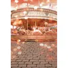 Amusement Park Carousel Backdrops for Photography Colorful Flags Soft Color Polka Dots Children Kids Wedding Photo Booth Backgrounds