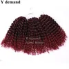 3pcs 8 '' Malibobo Ombre Twist Crochet trenzas pelo corto sintético Kanekalon Marley Afro Kinky trenza extensión del cabello Y la demanda