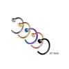 Punk Surgical Steel Nose Hoop Ring Stud Fake Studs Non Piercing Rings 8mm 10mm 6 Colors In stock Wholesale