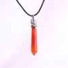 carnelian 목걸이 붉은 마노 크리스탈 포인트 펜던트 실버 도금 인도 스타일 보석 남자 쥬얼리 자연 석재 원시 치유 석재 매력