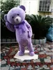 2017 hot new cakes orsacchiotto mascotte costume animale viola lavanda mascotte orso abbigliamento adulto mascotte dei cartoni animati per Halloween