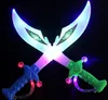 Light Up Ninja Swords Motion Activated Sound Flashing Pirate Buccaneer Sword Kids LED Flashing Toy Glow Stick Party Favors Gift Lightsaber