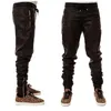 Partihandel-Cool Man New Hip Hop Big SND Tall Fashion Zippers Jogers Pant Joggers Dance Urban Clothing Mens Faux Läderbyxor