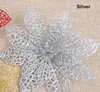 5.9" Shiny Christmas Flowers Poinsettia Tree Decoration Ornaments Artificial Flowers Festival Decorative Home Party Supplies