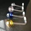 Colore Accessori di bong di vetro a bolle ad angolo retto destro, tubi colorati di vetro curvo fumatori tubi per olio tubi per tubi dell'acqua