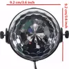 Effets LED Mini Disco DJ Stage Lights, Sound Activated RGB Strobe Crystal Magic Ball Lights pour KTV Xmas Party Wedding Show