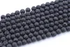 Fashion DIY Accessories Lava Rock Loose beads Black gem Natural stone Beads For women bracelets jewelry making wholesale Bulk Lots