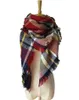 DHL 무료 겨울 스카프 여성 담요 격자 무늬 스카프 여성 shawls 및 스카프 따뜻한 여자 짧은 술 티 펫 28 색