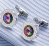 Boutons de manchette en cristal de qualité supérieure, boutons de manchette de mariage pour avocat et marié, manchettes de chemise Para Camisas Gemelos, livraison gratuite