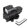 Qd Quick Green Red Dot Sight Tattico Metallo Olografico 4 Reticolo Mirino da caccia per 20mm Rail Picatinny Rail Scope