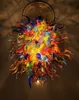 Spanska multicolor ljuskrona hängande lampor stil hängande DIY handblåst glas ljuskronor och suspensioner för hus dekor