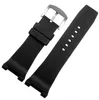 JAWODER Watchband 30x16mm Black Black Imperproof Diving Silicone Rubber Watch Band Works with Innewless Steel Backle for Ingenieur Famil4352552