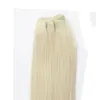 Top Quality Light Blonde #60 Human Hair Weft Wavy Straight 10"-28" 3 Bundles 300G Malaysian Remy Hair Extensions Weaving