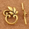 Bransoletka liści Przełącz zapięcie Hooks Ustalenia Biżuteria 18.7x23.8mm Antique Gold Fit Bransoletki L874