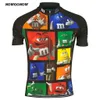 Nowgonow Whole Men Cartoon 2017 Cycling Jersey Tops Clothing Bike Wear Color Color Cartoon 10 Style Full Zipper Cool Funny C234T