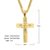 New Men Stainless Steel Hollowed Out Crossing Pendant Necklace Jewelry Gold Plated Pendant Necklace For Gift