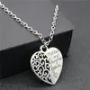 Halsband Motor Daugther Forever Family Heart Pendant Halsband Letters Silver Plated Chain Alloy Family Love Necklace